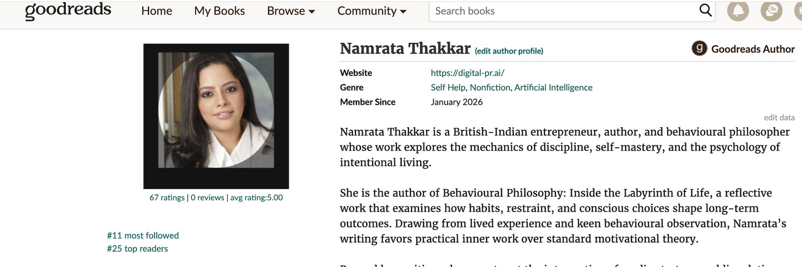 Goodreads #11 Global Rank Proof